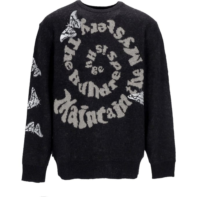 Spiraalsweater heren zwart