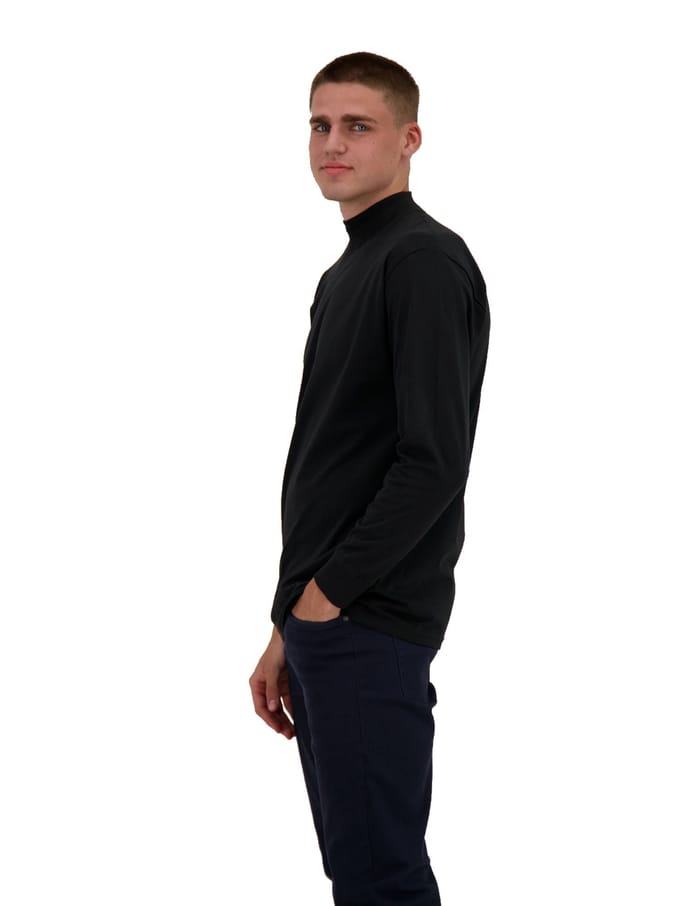 Ragman Long Sleeve Turtle T-Shirt Single Jersey Quality Zwart / male