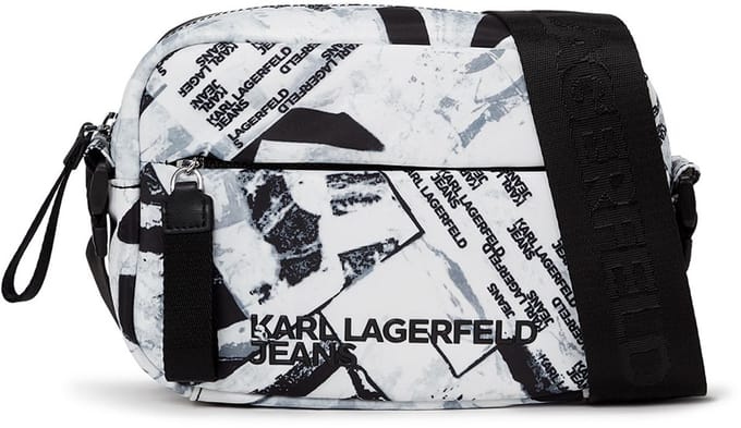 Karl Lagerfeld Jeans Essential Cb Aop Schoudertas Wit Man