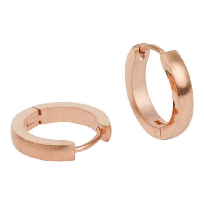 Kalli Oorringen Edelstaal Mat Rosé Goud 1848 (12mm)