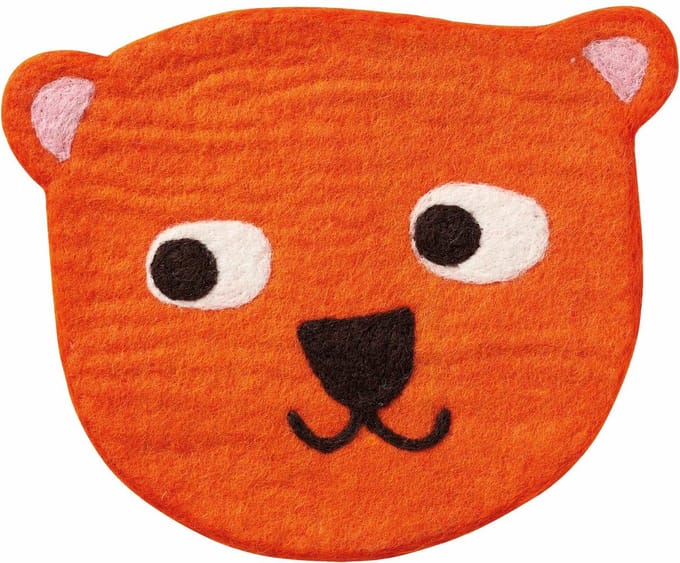 Klippan vilten seatpad Little Bear oranje