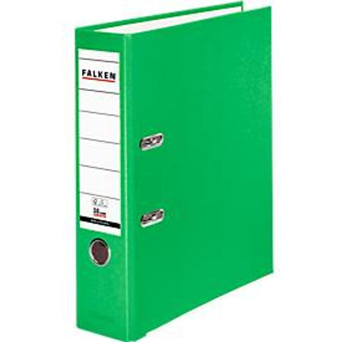 Falken PP color ordner, A4, rugbreedte 80 mm, 20 stuks, lichtgroen