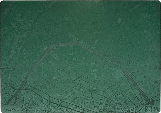 Place Maps Placemat Skyline Berlijn - Fernsehturm - Kunstleer - Champagne - 1 Stuk