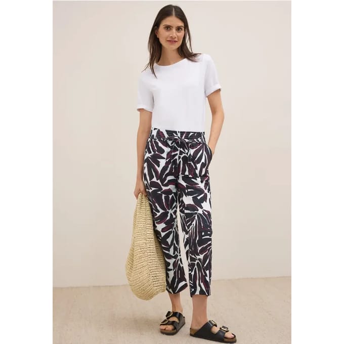 7/8 Broek met gedessineerde Wide Legs