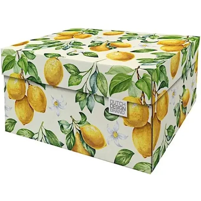 Dutch Design Brand - Dutch Design Storage Box - Opbergdoos - Opbergbox - Bewaardoos - Citroenen - Lemons