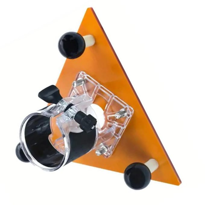 Router Driehoekige Basis ABS Technische Kunststof 65mm Freesmachine Balansplaat voor Sleuven black
