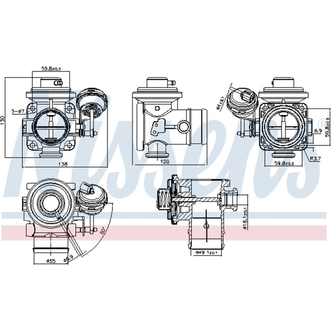 EGR-klep NISSENS 98304