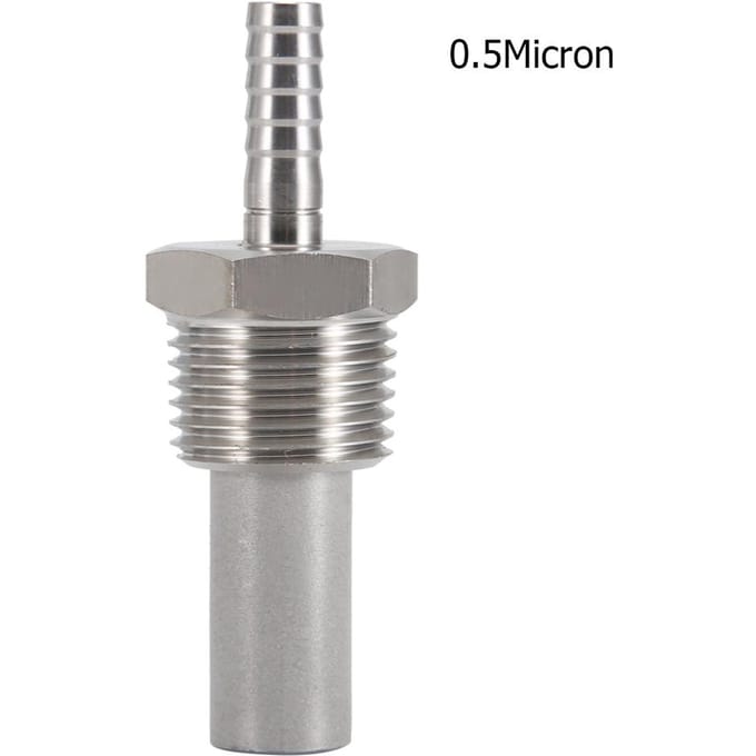 1/2  MPT Zuurstofsteen 1/4   Barb Inline Carbonatie Beluchting Homebrew Steen(0,5 micron) gray