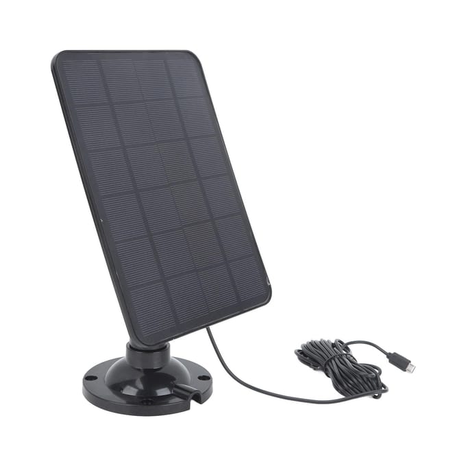 Camera Zonnepaneel Oplader 10W 5V Micro USB Zwart Zonne-oplaadpaneel voor Beveiligingscamera gray