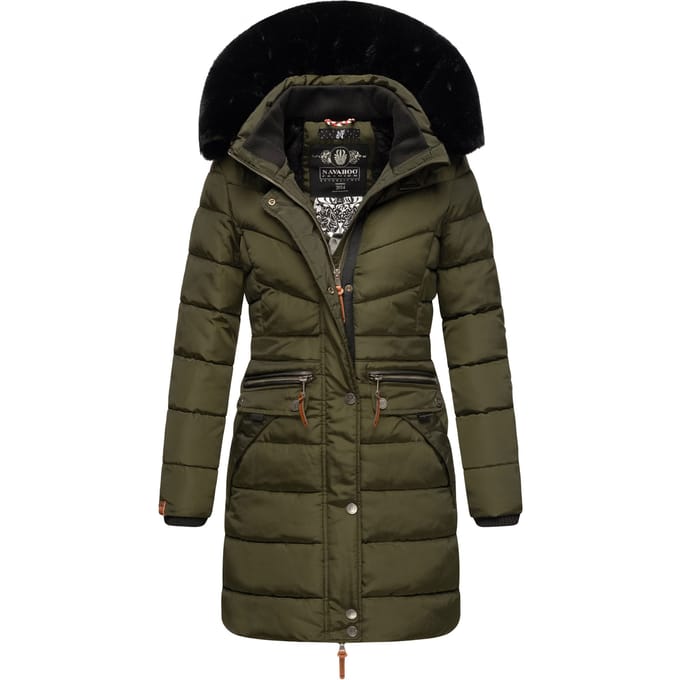 Navahoo Dames Winterjas Paula – Extra Warm, Waterafstotend & Met Afneembare Bontkraag