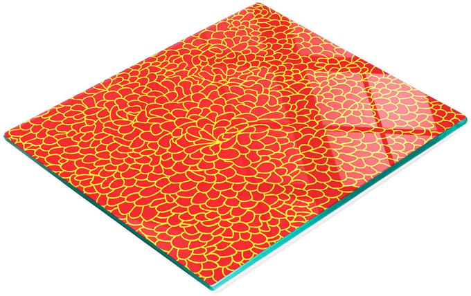 Multifunctionele decoratieve snijplank voor de keuken, gehard lavaglas, 60x52 cm