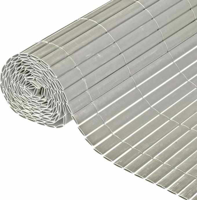 Nature - Tuinscherm - dubbelzijdig - 1 x 3m - PVC - wit - zeer goede afscherming