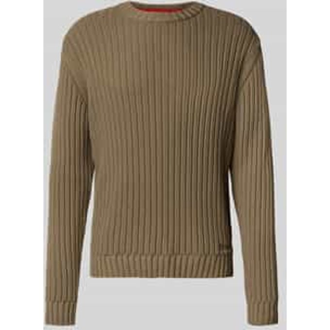 Regular fit gebreide pullover van puur katoen, model 'SRIBBEN_1'