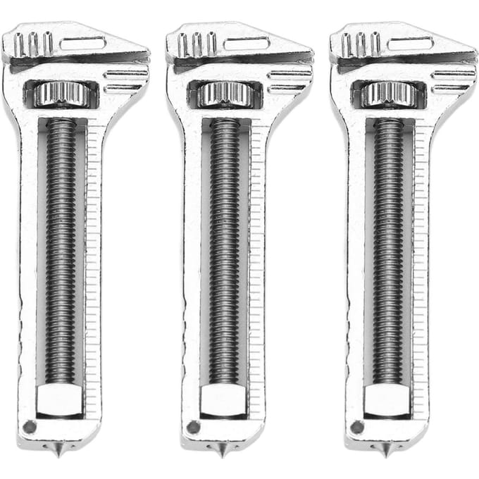 3 STUKS Mini Multitool Sleutel Verstelbare Sleutel Multifunctionele Flesopener voor Backpacken Kamperen gray
