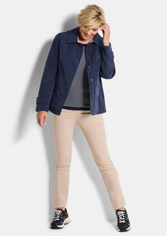 Trenchjack in crashlook - marine - Gr. 44 van Goldner Fashion