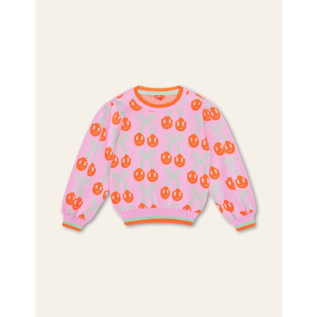 Oilily Kersje Trui- maat140/10yr Fuchsia Roze