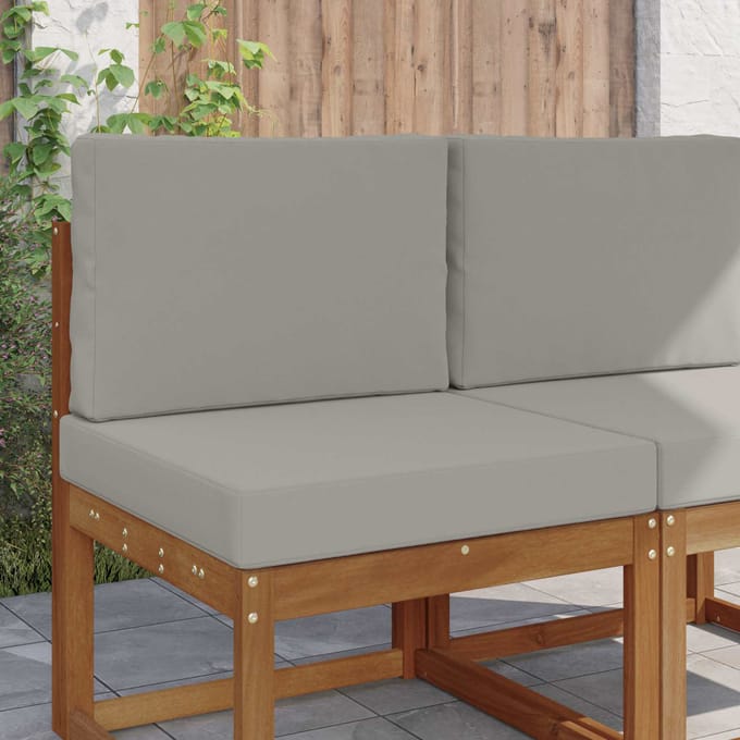 vidaXL - Buitenbankkussen - Polyester - Grijs - 60 - x - 60 - cm