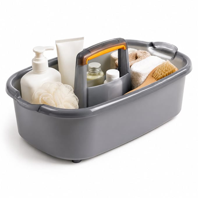 BOTC Multifunctionele Caddy Organizer - Met handvat - Keukenkast Organizer - 42*25*19cm - Grijs