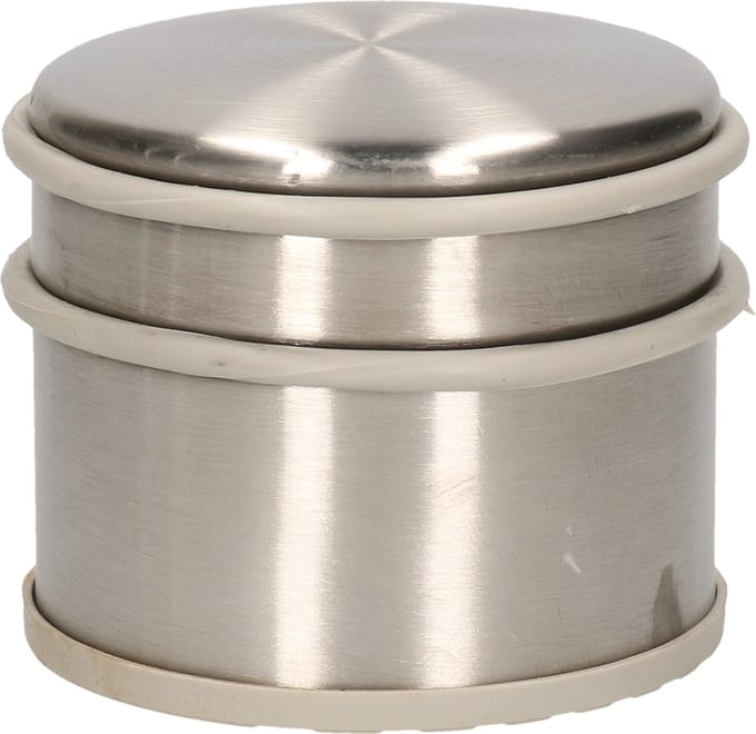 Alpina Deurstopper van 1.1 kilo - staal - met grijs kunststof rand - 9 x 7 cm