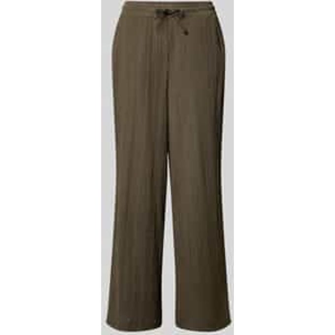 wide fit stoffen broek met structuurpatroon model 'Mileni'