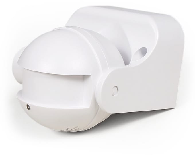 Bewegingssensor Opbouw IP44 - PIR Bewegingsmelder voor binnen en buiten met detectiehoek 180° - Bewegingsdetector met 3-draads aansluiting - Wit
