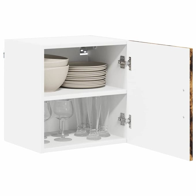 vidaXL Wandkast LUCCA 2 pcs Gerookt eiken 40 x 31 x 40 cm Bewerkt hout