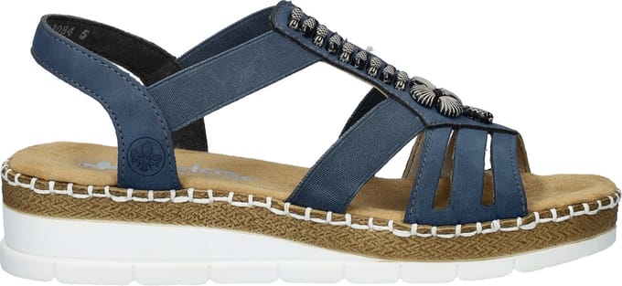 Rieker -Dames - blauw donker - sandalen - maat 42