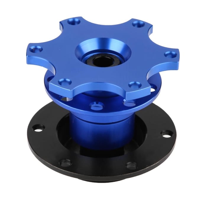 Auto Stuurwiel Naaf Snelspanner Adapter Snap Off Kit met Schroeven(Rood) Blue