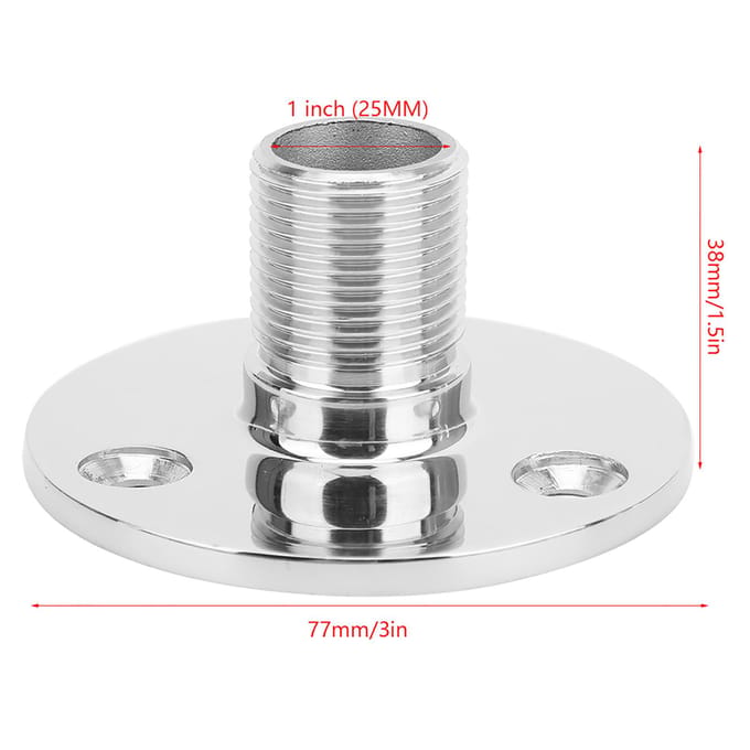 Marine Antenne Basis Montage 316 roestvrij staal Schroefdraad Antenne Basis Boot Accessoires gray