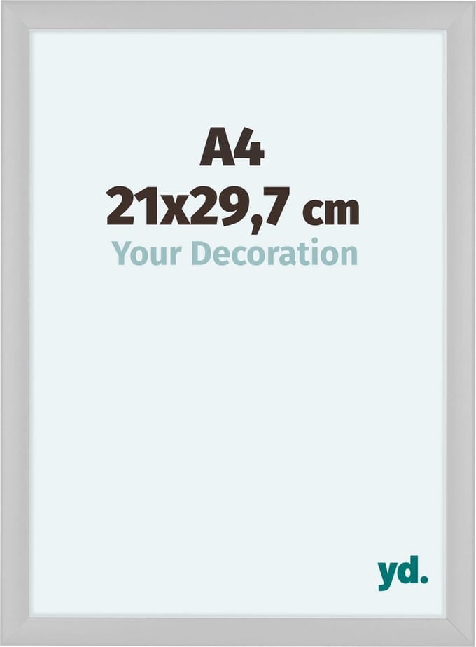 Your Decoration - Fotolijst A4 21x 29,7 cm - MDF - Wit Hoogglans - Como