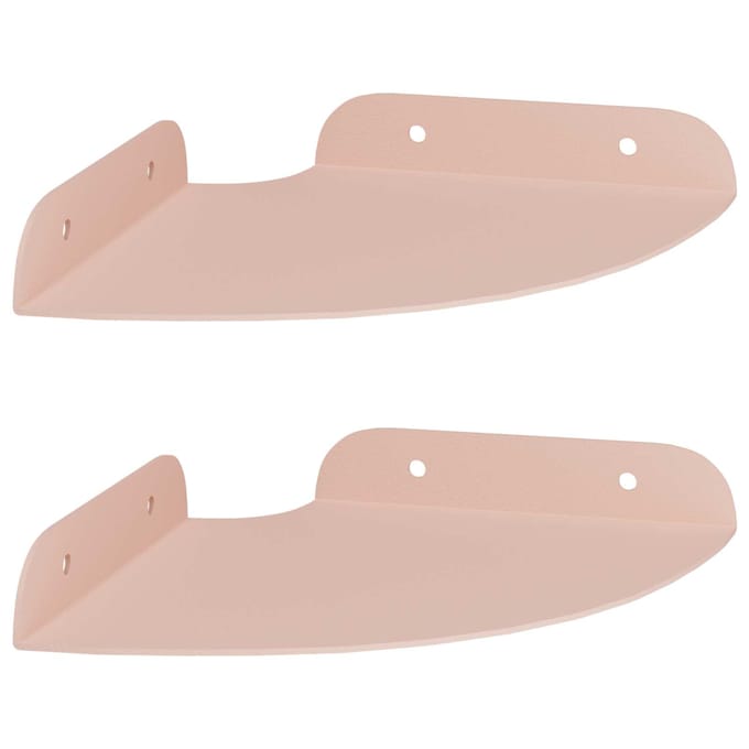 vidaXL - Hoek - Plank - 2 - st - Roze - 15 - x - 15 - x - 2 - cm