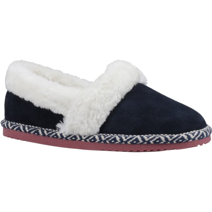Hush Puppies Ariel Suède Vrouwen Slippers Navy