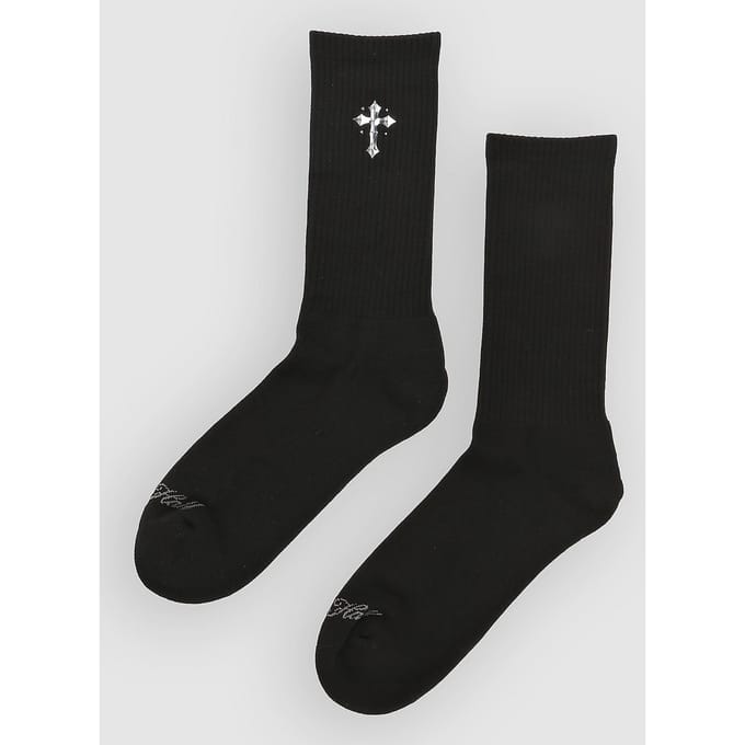 Ninth Hall Metal Cross Socks zwart