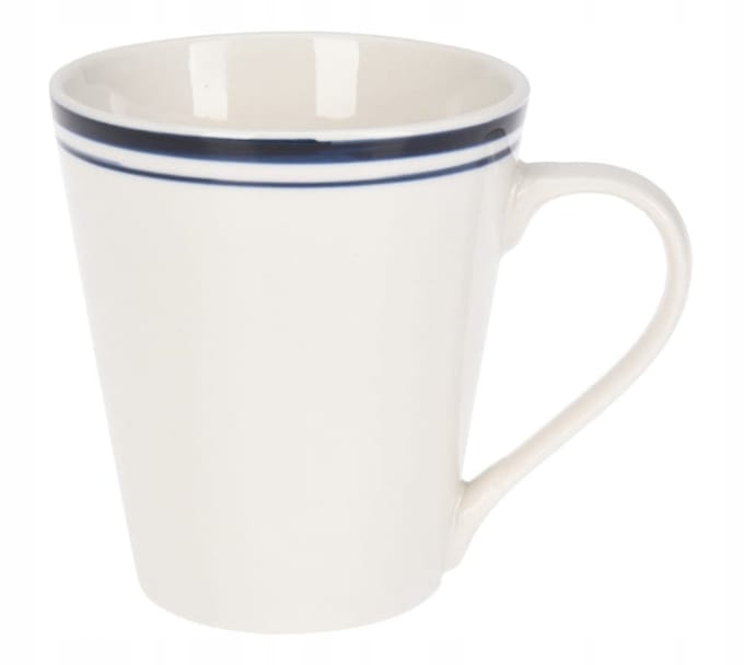 Excellent Houseware Serie - Porseleinen Mok - 330ml - Elegante Ontwerp - Met Handvat