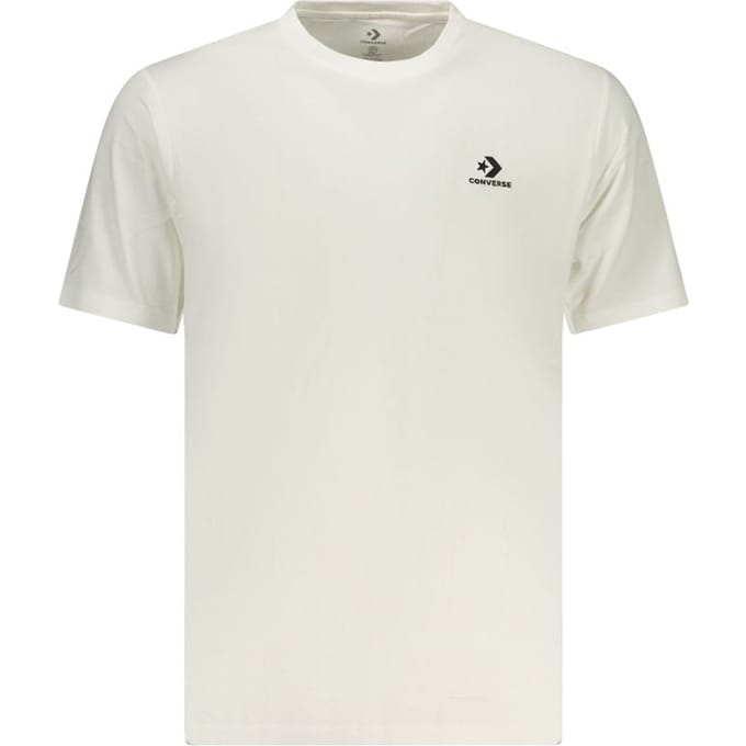 Converse Bianco Katoenen T-Shirt voor Heren