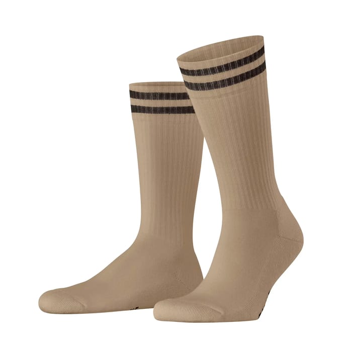 FALKE Dynamic Wool gedessineerd wol sokken unisex beige - maat 46-48