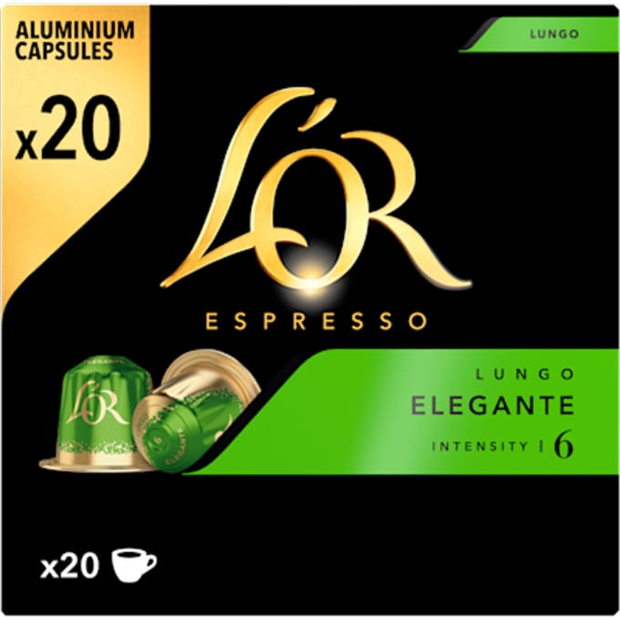 Koffiecups L'Or espresso Lungo Elegante 20 stuks