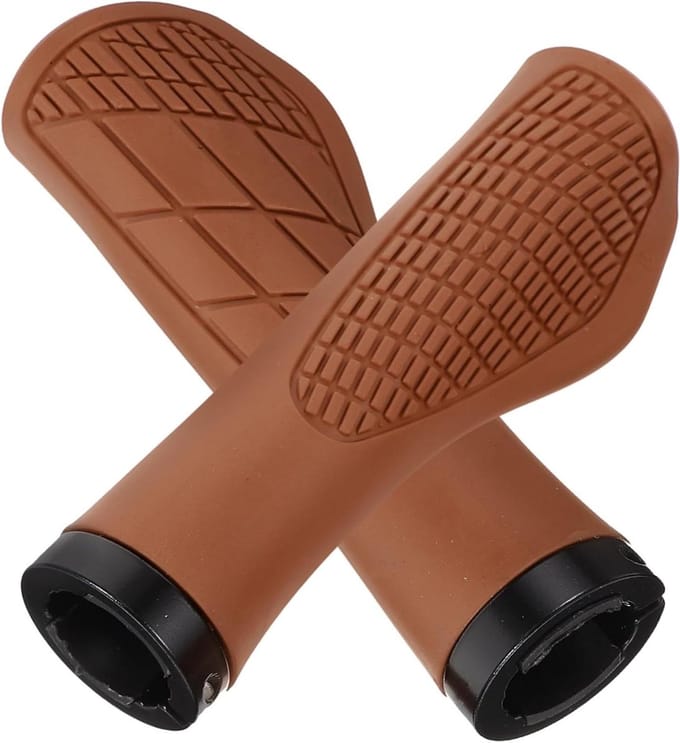 Fietsstuur Handvatten - Grips Stuur - Comfortabel Fietsen - Antislip Ontwerp - 13 centimeter - Bruin
