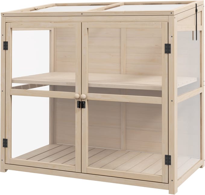 Outsunny koud frame - dennenhout - natuurlijk hout