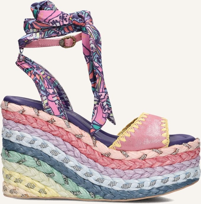 Kurt Geiger London Chelsea Scarf Wedge Sandalen - Dames - Multi - Maat 37