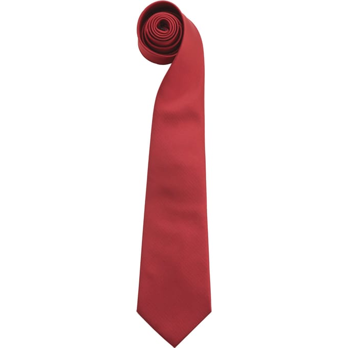 Premier Herenmode "Kleuren" Work Clip On Tie (Pakket van 2) (Rood)
