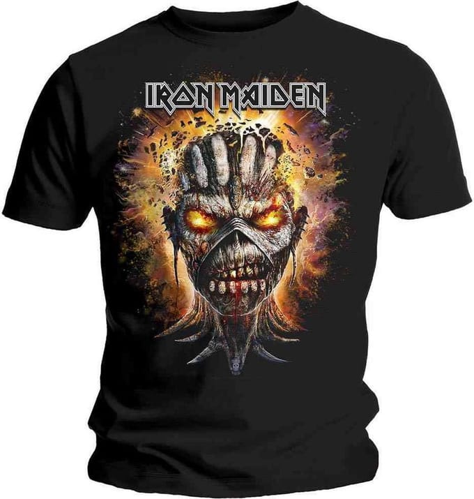 Iron Maiden - Eddie Exploding Head Heren T-shirt - S - Zwart