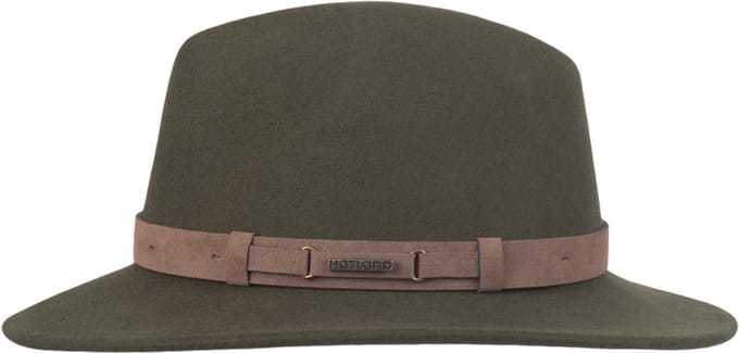 Hatland - Wollen hoed voor heren - Yemairo - Olijfgroen - maat XL (61CM)