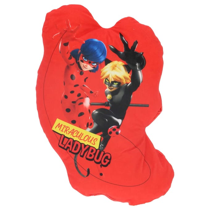 Miraculous Kussen Junior 35 Cm Polyester Rood/zwart
