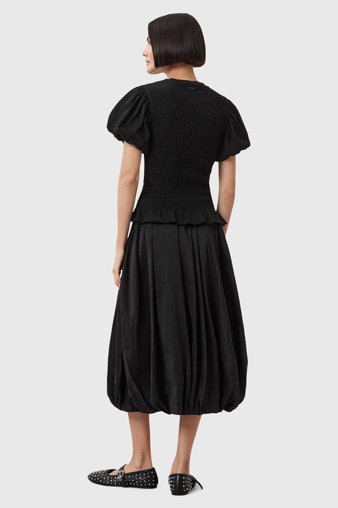 AllSaints Nia Skirt Black Größe: 4 | Midiröcke Outlet | Damen | Schwarz