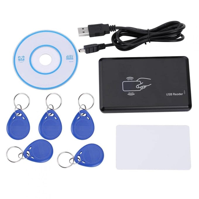 Nikou 125kHz RFID Reader Writer - USB ID Kaart Duplicator met 5 Sleutelhangers