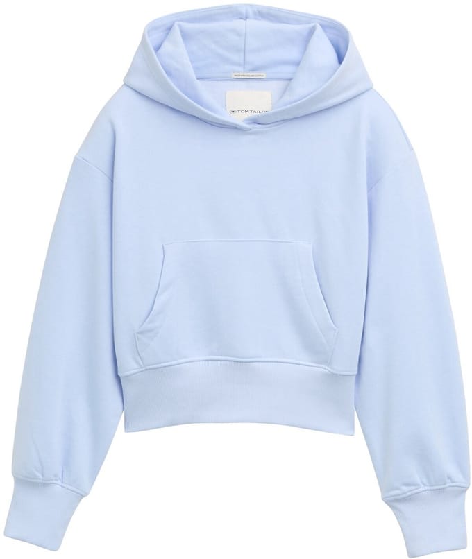 Tom Tailor - Cropped hoodie - Maat 128 - pale morning blue