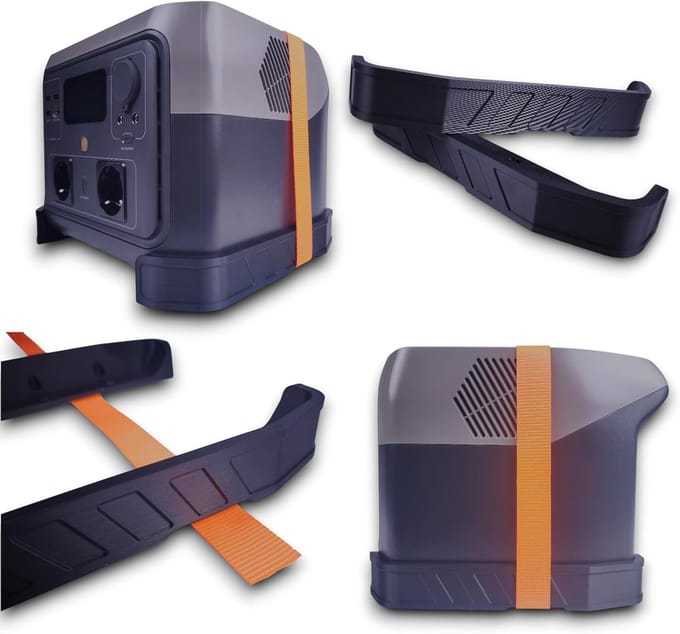 Batterij Houder - Draagbare Opslag - Camper Boot Thuis - Speciaal Ontworpen - 23.5 cm - Zwart