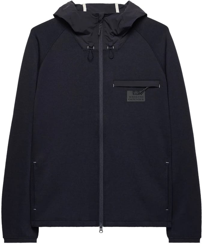 Weekend Offender - Reutemann Zip Through Hoodie - Navy
