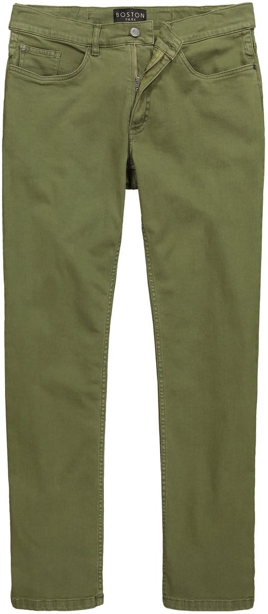 Boston Park - Heren - Jeans 5-pocket Regular Fit elastische band - Donkerkaki - Maat 60